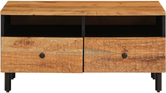 Rectangular Central Coffee Table Made of Solid Acacia Wood M80xW54xH40cm