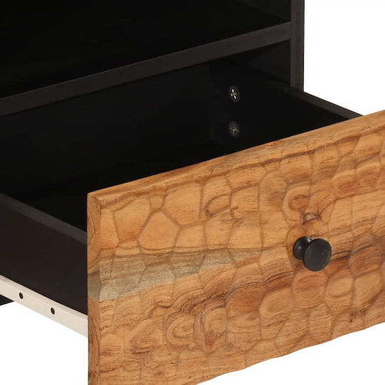 Rectangular Central Coffee Table Made of Solid Acacia Wood M80xW54xH40cm