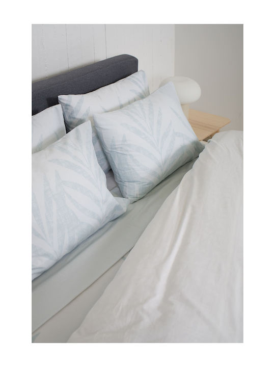 Viokarpet Duvet Cover Set Cotton Queen with 2 Pillowcases 225x245 Home Nordic 851 Duck Egg