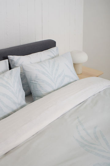 Viokarpet Duvet Cover Set Cotton Queen with 2 Pillowcases 225x245 Home Nordic 851 Duck Egg