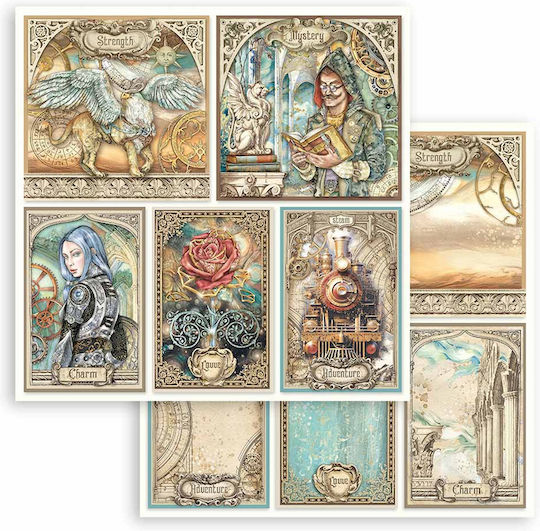 Stamperia Sir Vagabond Листа Scrapbooking 170гр/кв.м 10 листове 10бр