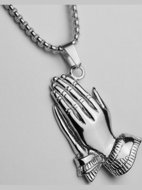 Hands Praying Κολιέ από Ατσάλι