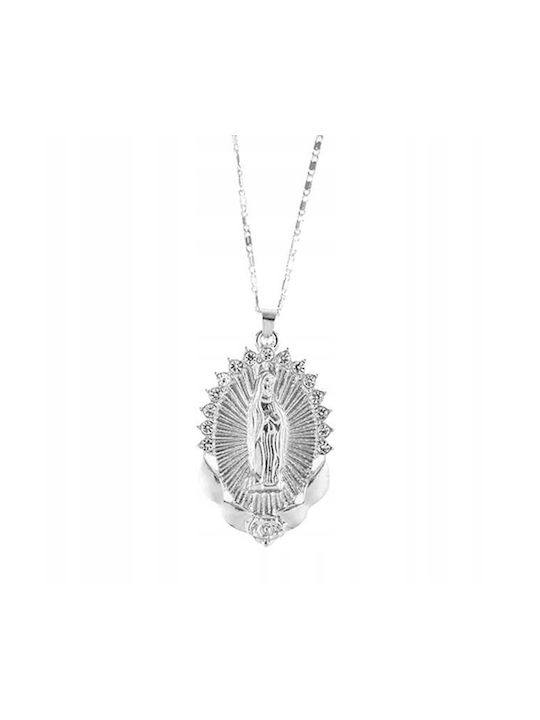 Mary Mother Of God Charm Amulet Placat cu aur