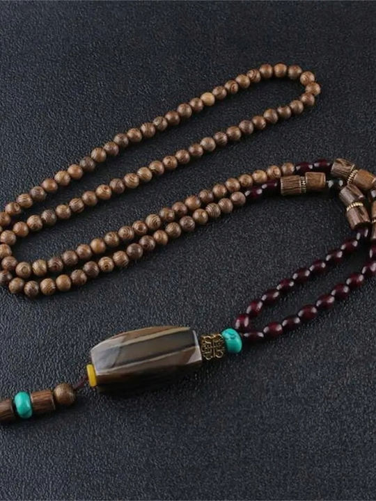 Nepal Buddhist Mala Κολιέ από Ρητίνη