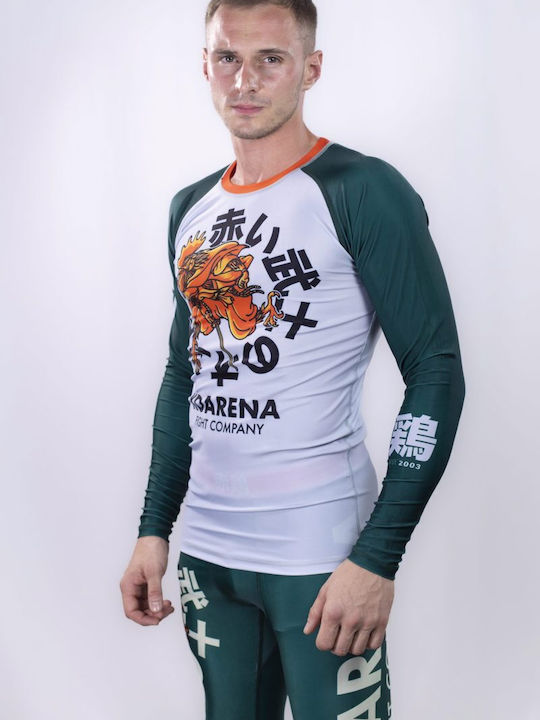 Koarena Koarena Samurai Chicken Тениска KAR102 за Джиу-джицу Бяла