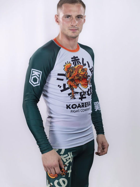 Koarena Koarena Samurai Chicken Тениска KAR102 за Джиу-джицу Бяла