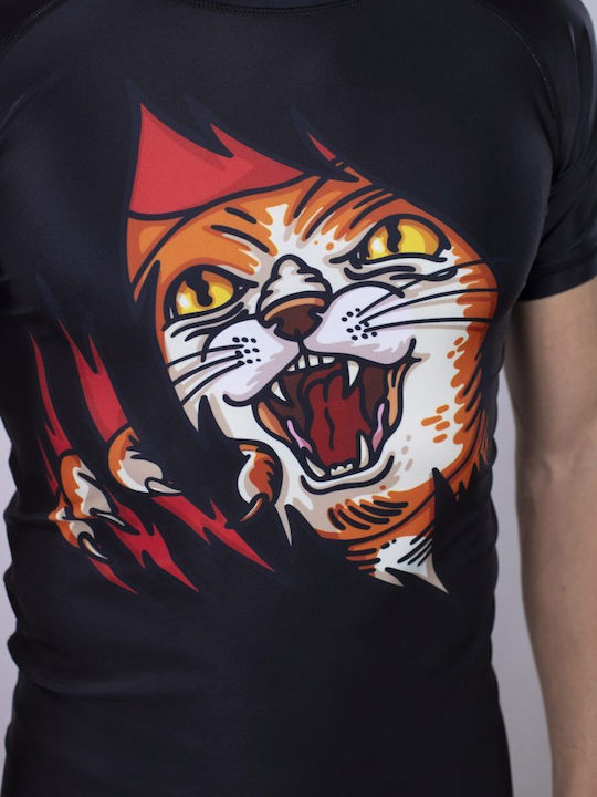 Koarena Koarena Ripper Cat Тениска KAR105 за Джиу-джицу Черен