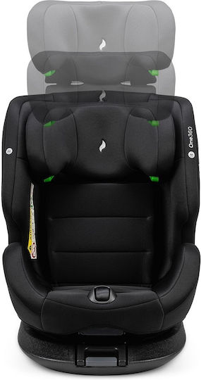 One 360° S Car Seat i-Size with Isofix All Black 0-36 kg
