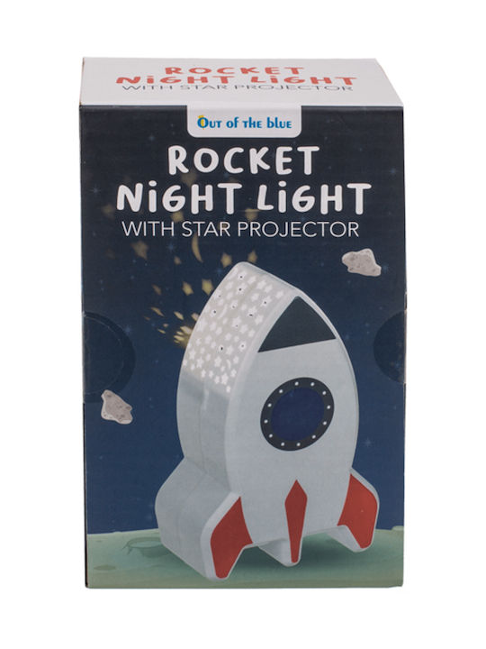 Out of the Blue Kids Projector Lamp with Multicolour Star Projection 16x9.3x15cm