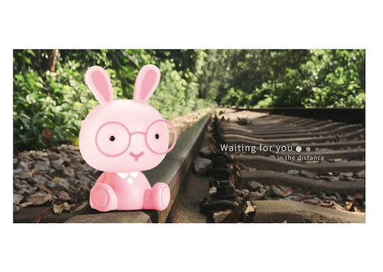 Decobebe Led Παιδικό Διακοσμητικό Φωτιστικό Rabbit Ροζ