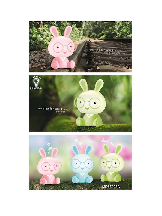 Decobebe Lumini LED Lampă decorativă pentru copii Rabbit Roz