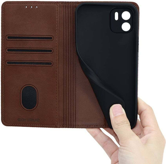Sonique Vintage Magnet Портмоне Изкуствена кожа / Пластмаса / Силикон Кафяв (Redmi A1 / A2)