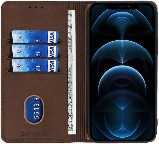 Sonique Vintage Magnet Wallet Δερματίνης / Πλαστικό / Σιλικόνης Καφέ (Realme C55)