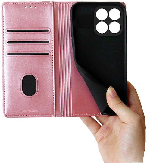 Sonique Vintage Magnet Wallet Synthetic Leather / Plastic / Silicone Rose Gold (Honor X8a)