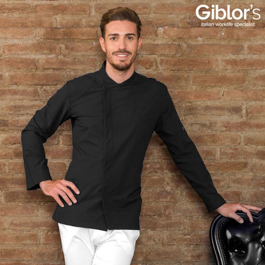 Giblor's Coat Chef Black with Long Sleeve