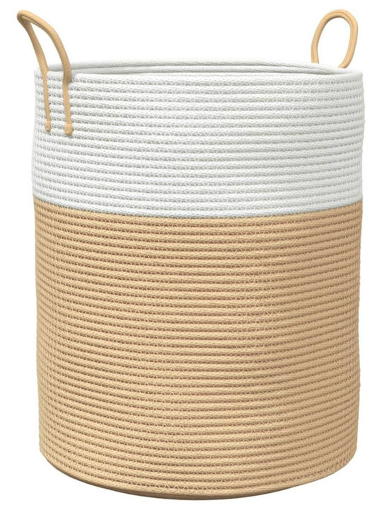 vidaXL Καλάθι Αποθήκευσης Υφασμάτινο Μπεζ 38x38x46cm