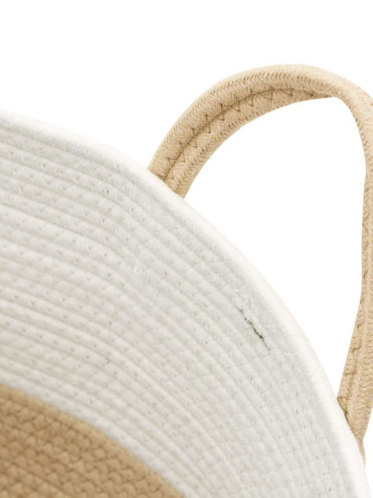 vidaXL Storage Basket Fabric Beige 38x38x46cm 1pcs