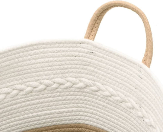vidaXL Storage Basket Fabric Beige 43x43x38cm 1pcs