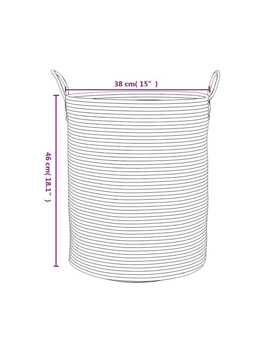 vidaXL Storage Basket Fabric Brown 38x38x46cm 1pcs