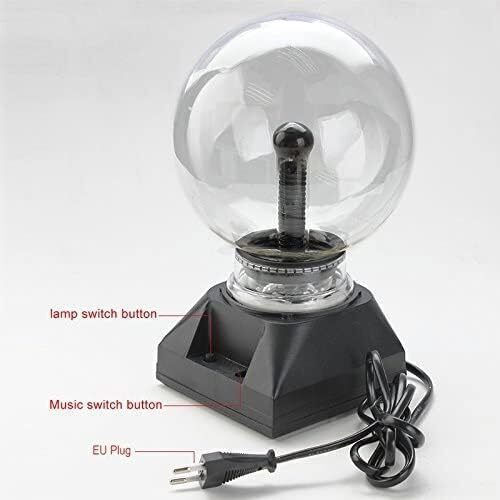 Dekorative Lampe Plasma-Kugel Schwarz