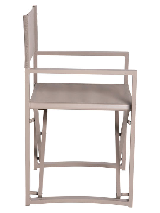 Director's Chair Aluminum Dupre Champagne 57x48.5x85cm