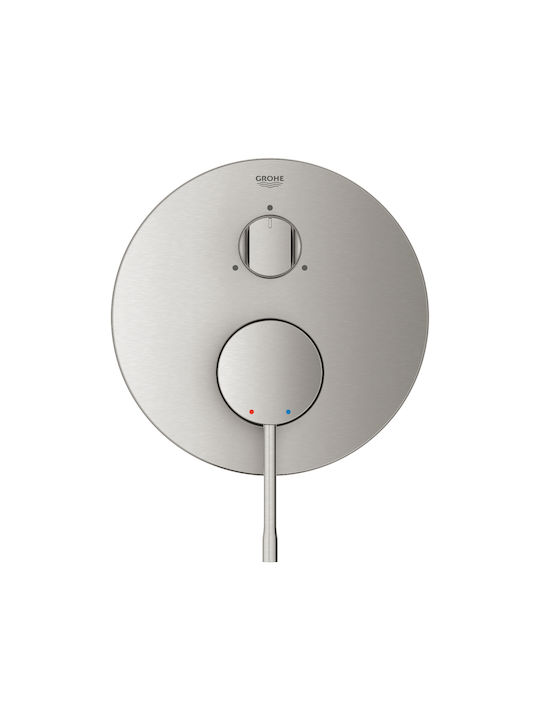 Grohe Essence Μίκτης Μπαταρίας Εντοιχισμού για Ντουζιέρα 3 Εξόδων Ασημί