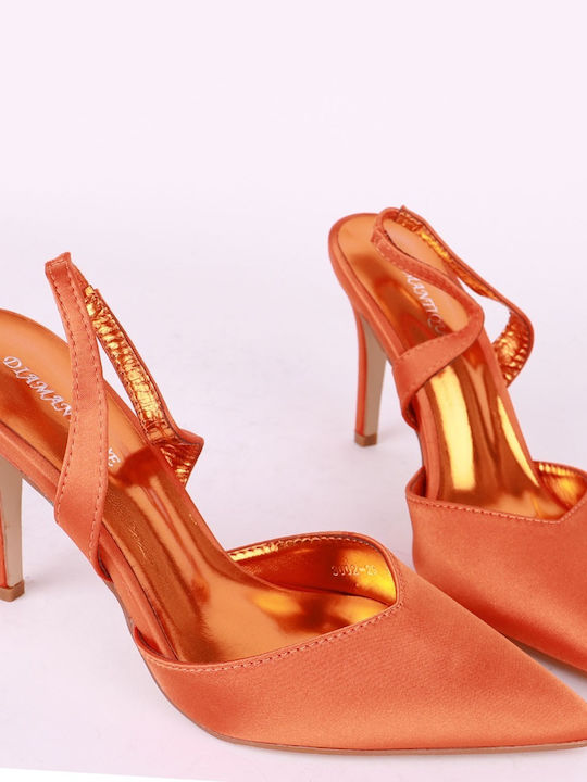 Diamantique Orange Heels