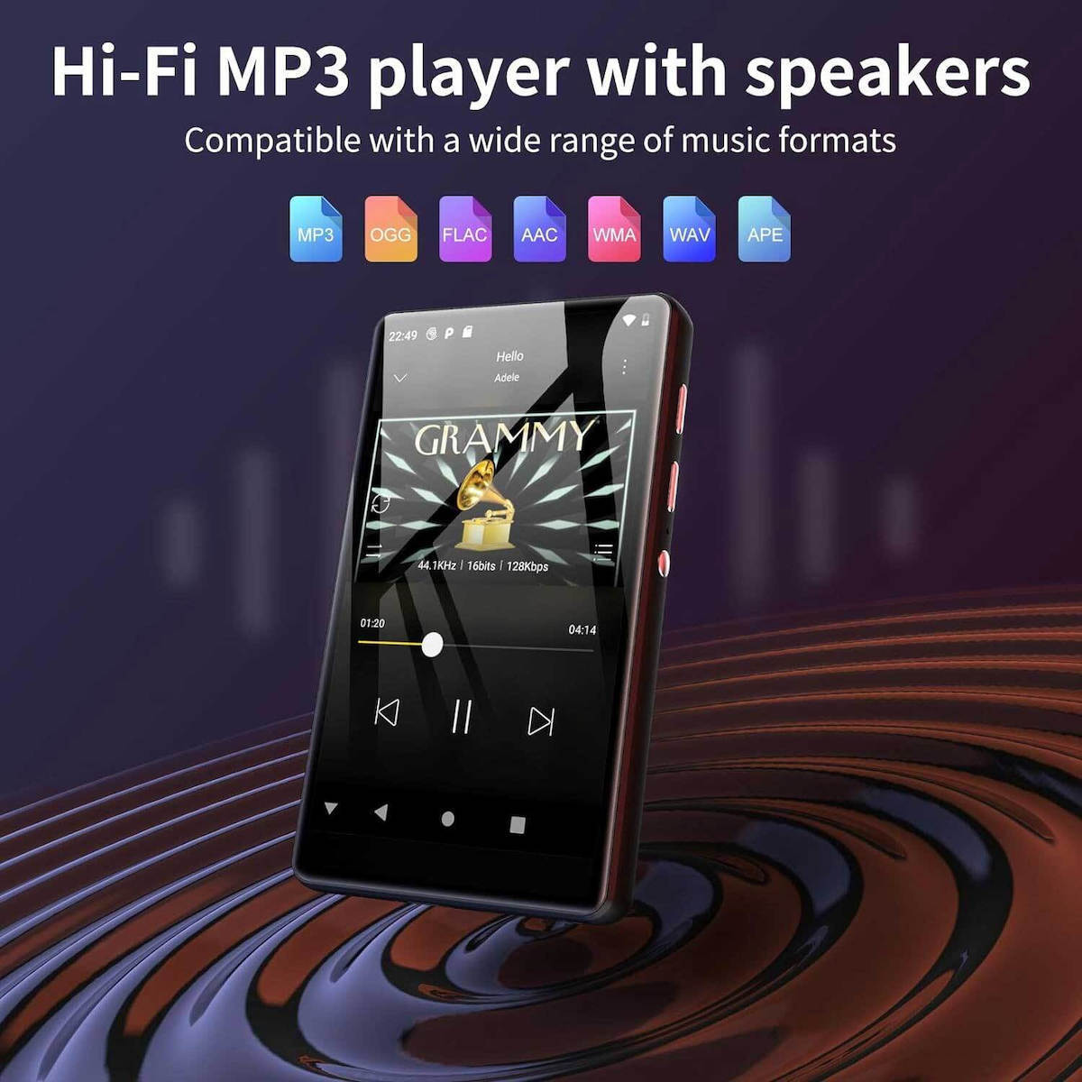 SWOFY 128GB MP3-speler, Bluetooth 5.3, 2,4-inch touchscreen, HiFi