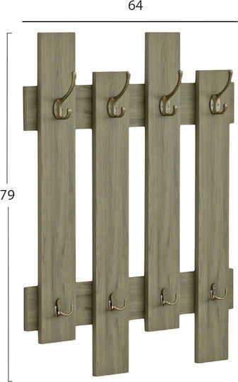HomeMarkt Wesson Ξύλινη 16 Θέσεων 64x4x79cm