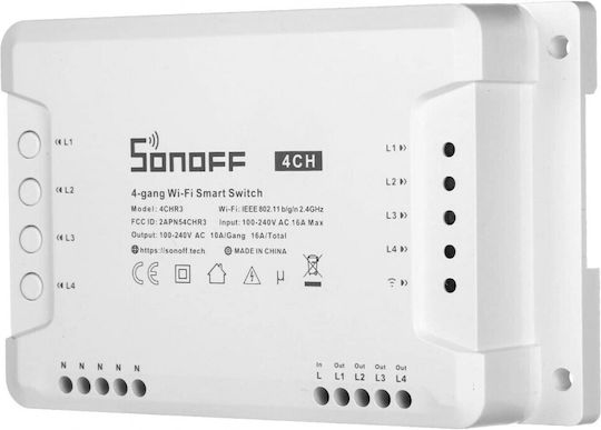 Itead Smart Switch 4 Καναλιών Wi-Fi
