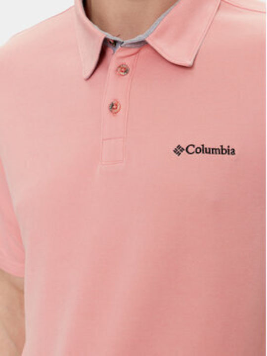 Columbia Nelson Point Polo Blouse Red