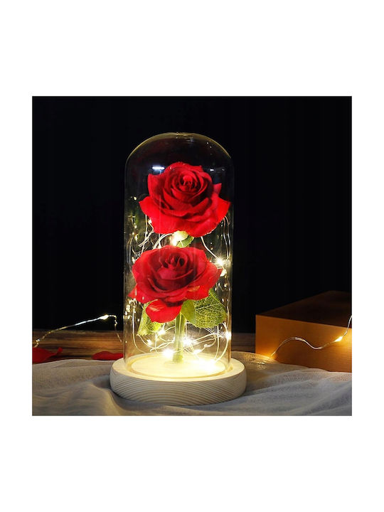 Вечно роза Red 11.5см с LED