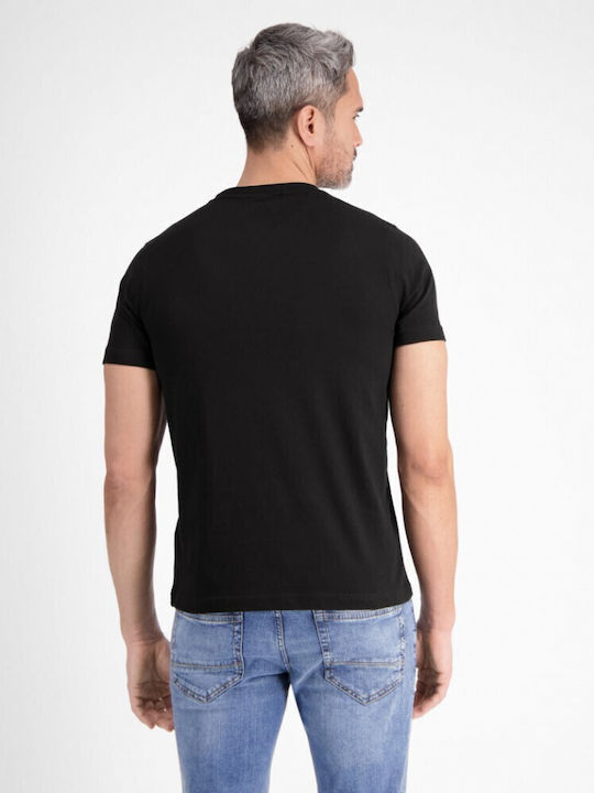 Lerros T-shirt Bărbătesc cu Mânecă Scurtă Negru