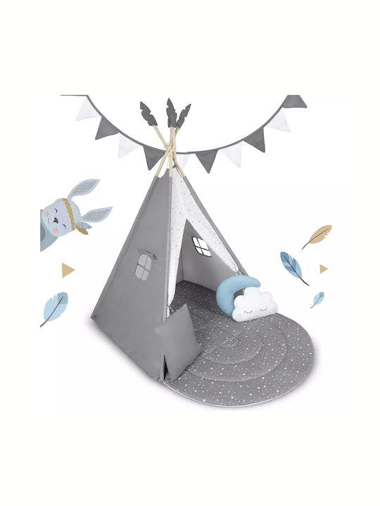Nukido Kids Indian Teepee Play Tent Teepee for 3+ years Gray