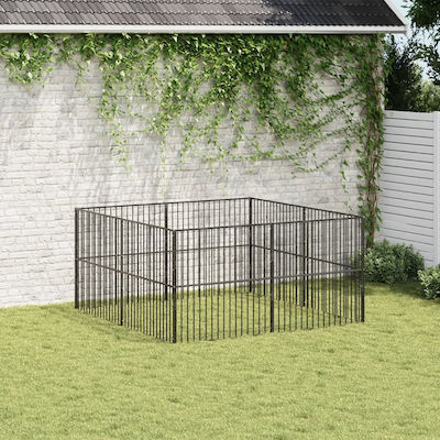 vidaXL Dog Park Black 100 x 100 x 100cm