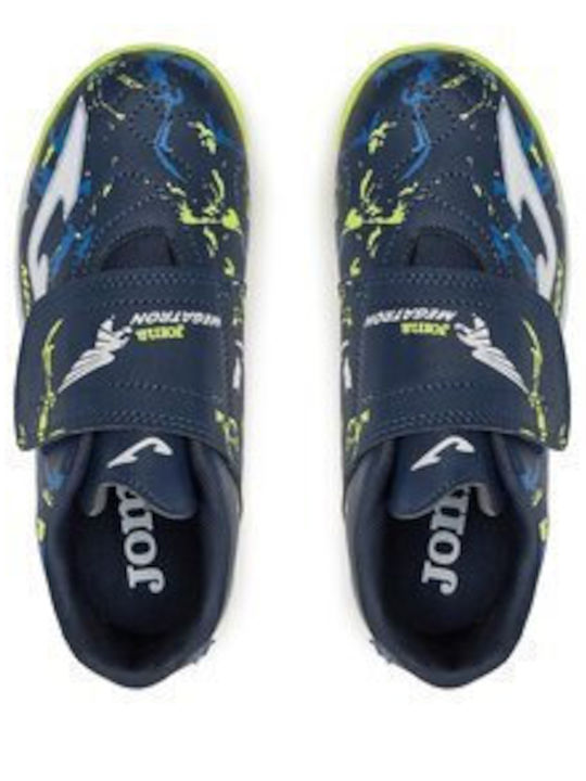 Megatron IN Kinder Fußballschuhe und Stollenschuhe Hallen Navy Blau