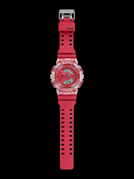 Casio G-shock Limited Ceas Barbati 55mm Mecanism Baterie cu Culoare Roșie Cauciuc Cureaua