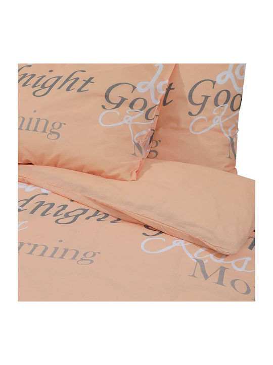 vidaXL Bettbezug-Set Baumwolle Einzelbett mit Kissenbezug 140x200 Pink