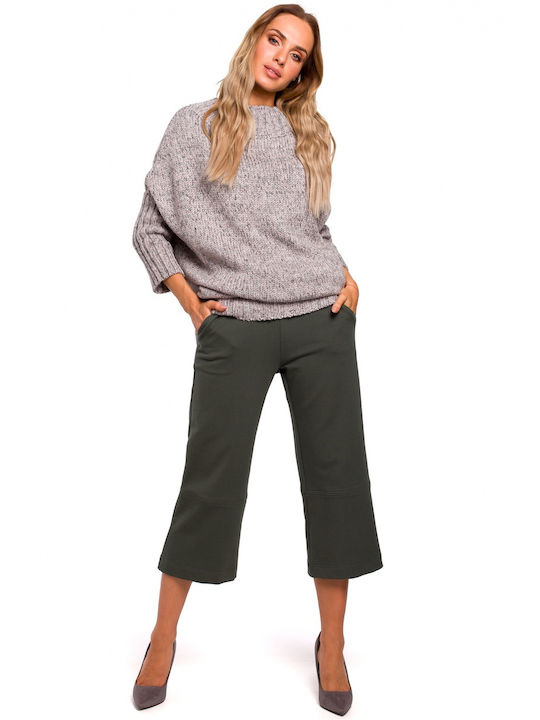 MOE Damen Langarm Pullover Gray