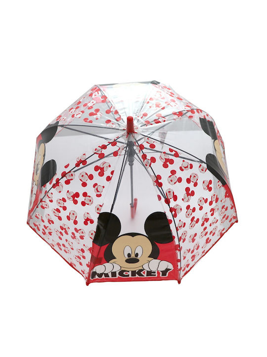 Disney Παιδική Ομπρέλα Μπαστούνι Διάφανη