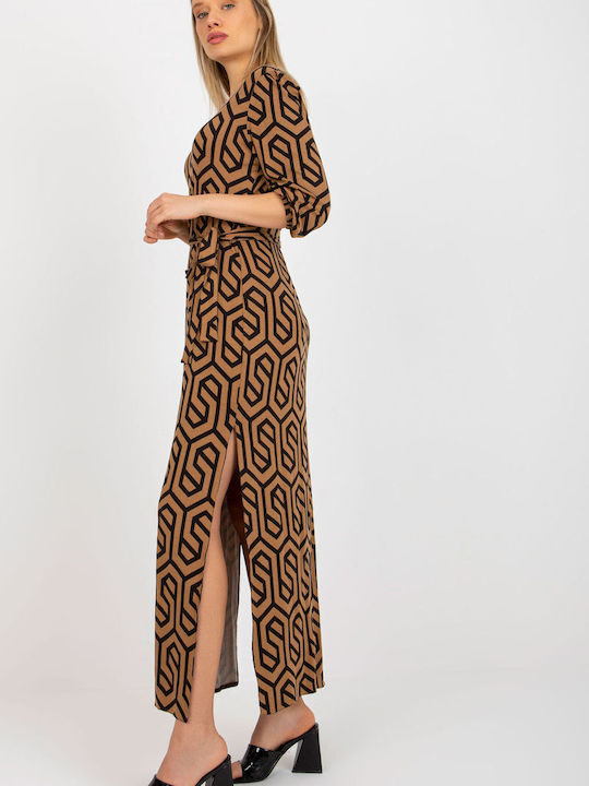 Lakerta Maxi Dress Camel Black