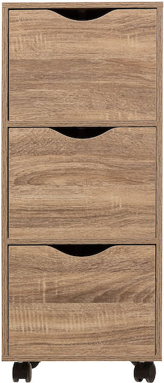 Schublade Büro in Beige, 33x29.5x80.5cm