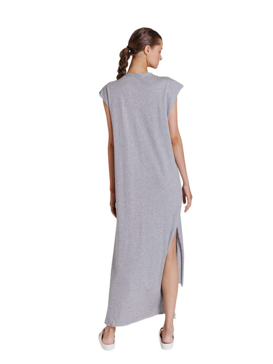 Collectiva Noir Maxi T-Shirt Kleid Gray