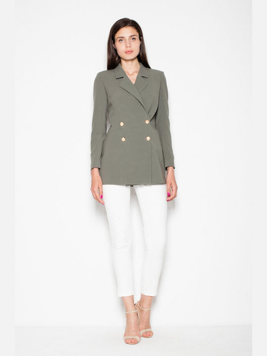 Venaton Long Women's Blazer Khaki