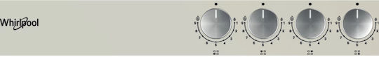 Whirlpool Εστία Υγραερίου Αυτόνομη 59x51εκ. Ασημί