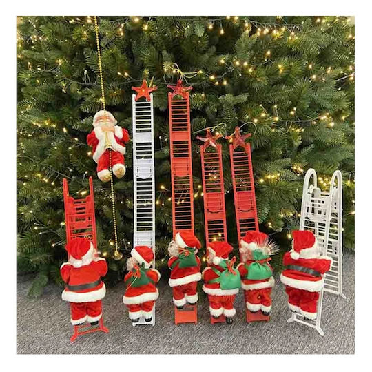Santa Claus in Ladder Red Christmas Santa