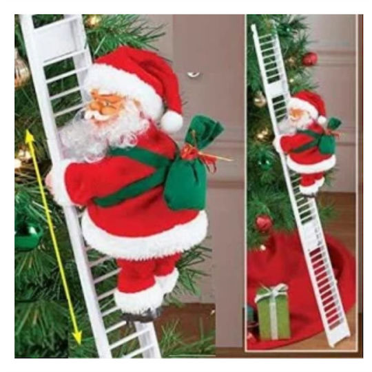Santa Claus in Ladder Red Christmas Santa