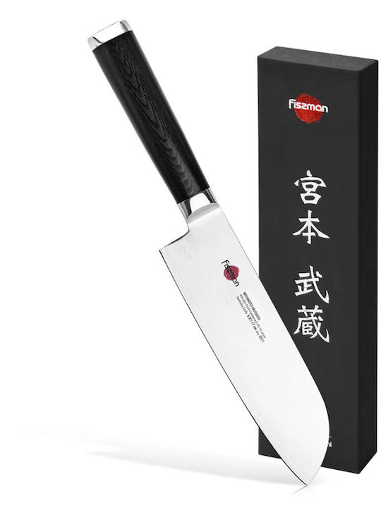 Fissman Messer Santoku aus Damaststahl 17cm