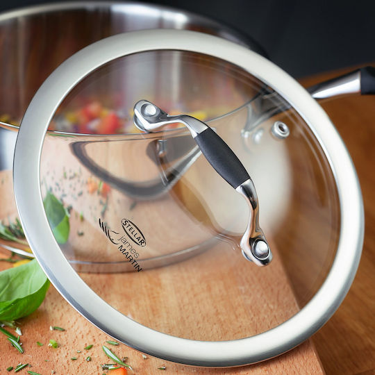 Horwood Wok With Lid made of Stainless Steel