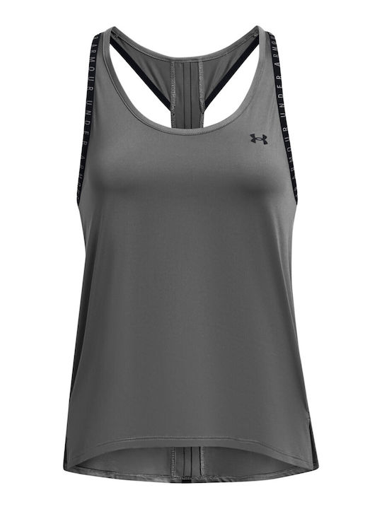 Under Armour Damen Sportliches Bluse Ärmellos Schnell trocknend Gray